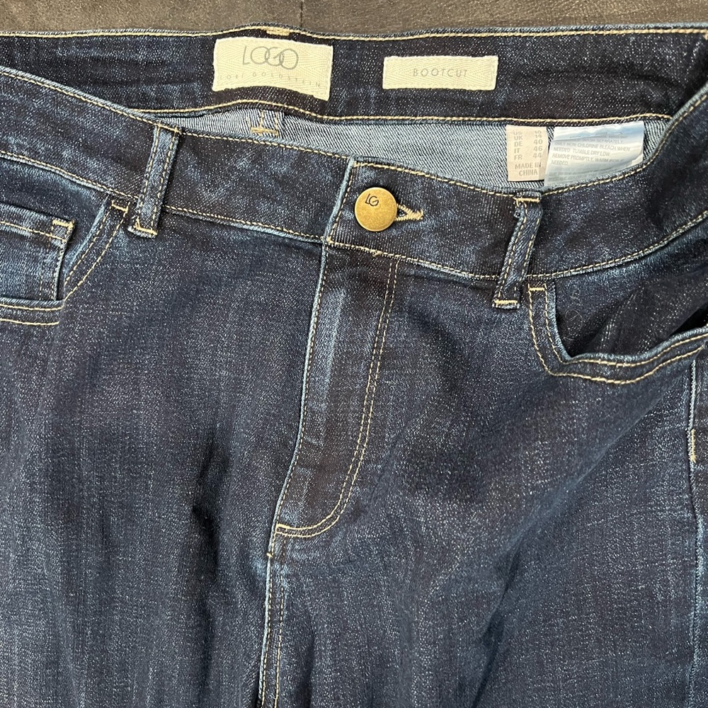 Logo Bootcut Jeans, Size 10